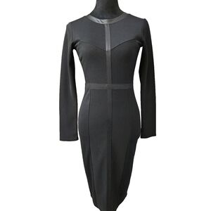 Kardashian CollectionElegant Black Long Sleeve Dress-Size Small